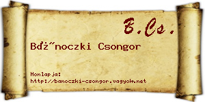 Bánoczki Csongor névjegykártya